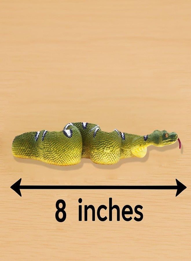 Higherbros Realistic Green Snake Toy Figure - 8 Inch PVC Reptile Model with Lifelike Details for Kids and Collectors - Image 5